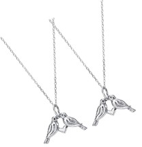 Sterling Silver Turtle Doves Love Pendant Necklace, 18 - £125.96 GBP