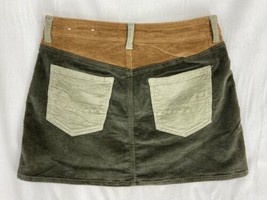 American Eagle Colorblock Women&#39;s Corduroy Mini Skirt Boho Super Stretch Size 6 - £18.81 GBP