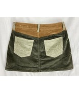 American Eagle Colorblock Women&#39;s Corduroy Mini Skirt Boho Super Stretch... - £18.54 GBP