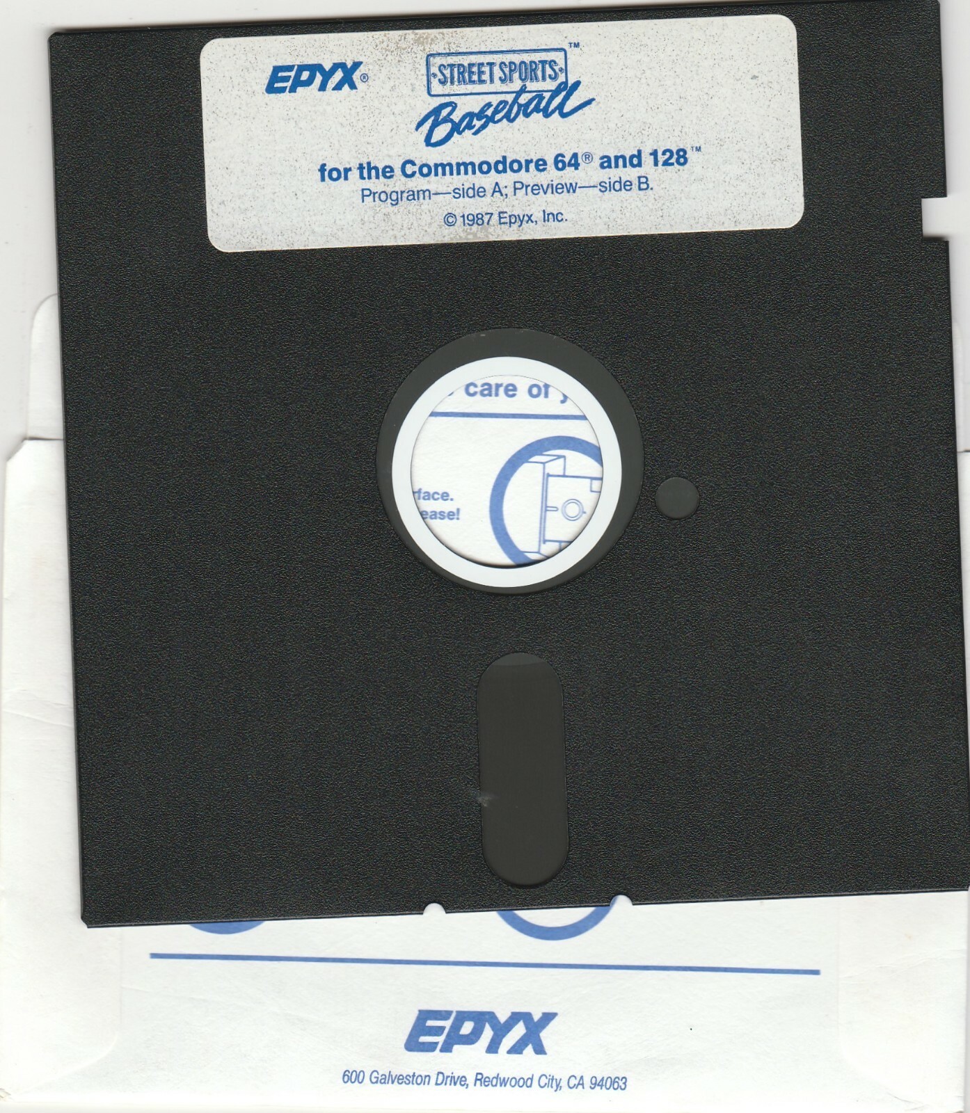 Street Sports Baseball by Epyx for Commodore 64/128 5.25" floppy disk 1987 Item image 2