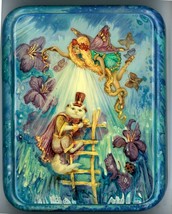 &quot;The Magic Cat&quot; by Mochalova, with Fairies, Butterflies and Flowers of Fedoskino - £929.67 GBP
