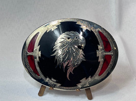 Johnson &amp; Held Ltd. Belt Buckle Denver Colorado Handcrafted Eagle Inlaid... - £117.28 GBP