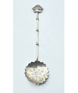 Japanese 950 Sterling Silver Bamboo Stem &amp; Pagoda Souvenir Spoon 3.75” - $43.44 CAD