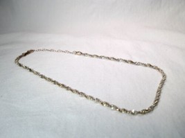 Vintage Sterling Silver Twisted Rope Bead Ball Necklace K421 - £53.71 GBP