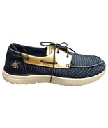 Skechers Air Cooled Goga Mat Boat Shoes Mens Sz 11 Multi Striped Low Top... - $32.40