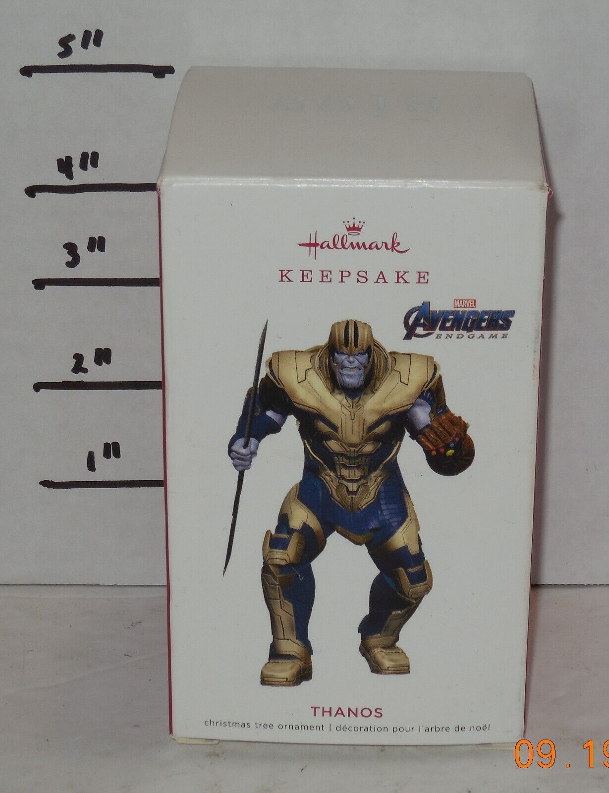 2019 Hallmark Keepsake Christmas Ornament Marvel Avenger Thanos Endgame Infinity - $34.48