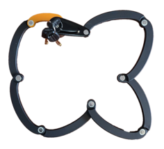 Collapsible Bike Lock with 3 Keys Scooter Heavy Duty Cable Padlock Black... - £18.06 GBP