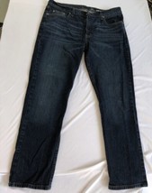George Jeans Mens 34x30 Blue  Straight Stretch - $20.80