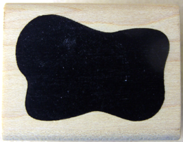 A Stamp In The Hand Rubber Stamp AMOEBA-LIKE Shape 1.5 X 1&quot; 1998 - $2.49