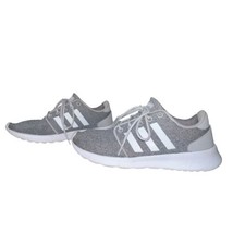 Adidas Womens QT Racer 2.0 Athletic Running Shoes White Gray Size 8 Sneakers - £19.25 GBP