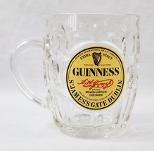 VINTAGE Guinness St James&#39;s Gate Dublin Thick Beer Glass Mug - $19.79