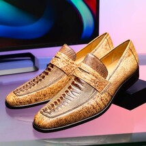 Fangio Classic Penny Loafer Genuine Ostrich Leg Quill Shoes Orix image 9
