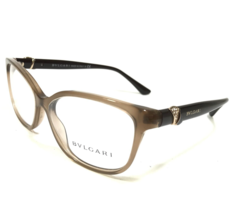 Bvlgari Eyeglasses Frames 4128-B 5406 Clear Brown Gold Crystals 54-16-140 - $144.71
