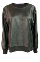 Womens Black Leather Sweater Size S M L XL XXL 3XL Custom Fit - £112.94 GBP