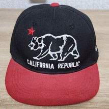 California Republic Mens Hat Cap Strapback Black Adjustable Bear Animal Outdoors - £11.82 GBP