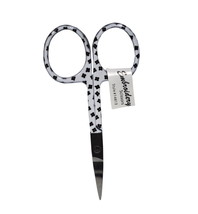 3 3/4 Inch White Blossoms Embroidery Scissors - £5.55 GBP