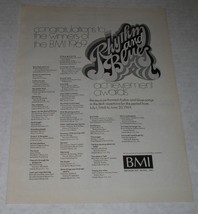 Rhythm And Blues Achievement Awards Cash Box Magazine Photo Vintage 1970 BMI - £16.02 GBP