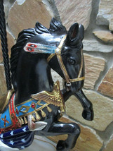 Large Carousel Horse Patriotic Resin Ceramic 33&quot; X 27&quot; - £276.34 GBP