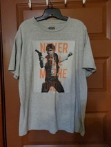 Star Wars Han Solo Gray Graphic T Shirt Sz XL Mens - £9.49 GBP