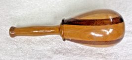 Antique Marquetry Wood Sewing Egg Darner 6 3/4 inch - £26.95 GBP