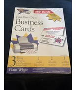 AMPAD Print Your Own BUSINESS CARDS 250 Acid Free 3.5&quot; x 2&quot; Heavyweight ... - £7.43 GBP