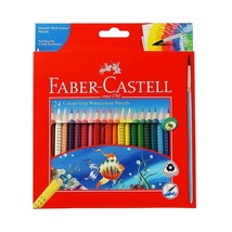 Faber-Castell Grip Watercolour Pencils with Brush (24pk) - £31.86 GBP