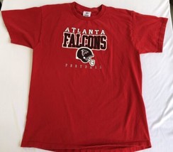 Atlanta Falcons NFL Team Apparel Mens Size L Red T shirt Short Sleeve Helmet - £11.15 GBP