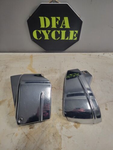  2002 02 Yamaha V-STAR 650 XVS650 Classic Side Cover Panel Set OEM chrome - $59.39