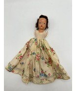 Vintage 1950s Nancy Ann Style Doll in Floral Dress – Hard Plastic – 7&quot; Tall - $350.15 MXN