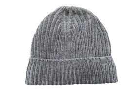 Calvin Klein Heather Grey Chunky Knit Fleece Lined Fold Up Hat A1KH6762 ... - £18.36 GBP