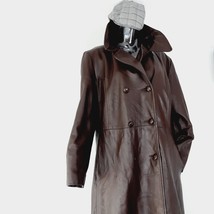 Women Eather Coat Ong Insulated Removable Brown Winnipeg Canada Vintage L; - £102.29 GBP