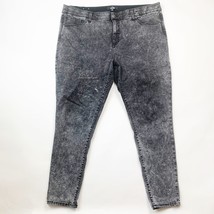 LuLaRoe Womens Jeans Size 40 Black Charcoal Acid Wash High-Rise Skinny Denim - £31.64 GBP