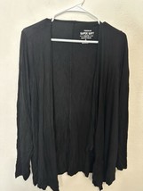 Torrid Super Soft Black Drape front Open Cardigan Sweater Size Large (0) - £27.07 GBP