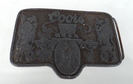 Vintage 70s Adolph Coors Banquet Beer Brass Belt Buckle - £22.32 GBP