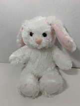 Aurora World plush white small sitting bunny rabbit Easter pink lop floppy ears - $9.89