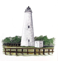 Outer Banks Ocracoke Light House Lighthouse Home Office Camp Beach Decor Sticker - $6.95+