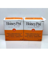 2-Pack Honey Pot 100% Organically Grown Cotton Duo Tampons Regular Crush... - $188.30 MXN