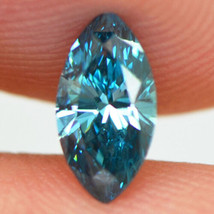 Marquise Shape Diamond Fancy Blue Color Loose Certified Enhanced 0.50 Carat VS2 - £507.21 GBP