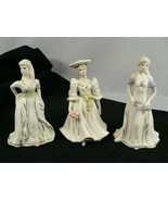 Female Figurines Victorian Ladies Vintage Porcelain K&#39;s Collection 3 pcs - $883.43 MXN
