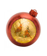 LED Snow Globe Ornament with Woodland Cardinals 6.5&quot;H - $89.19 CAD