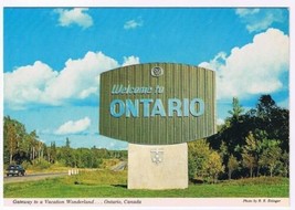 Ontario Postcard Welcome To Ontario Sign Gateway To Vacation Wonderland - £1.69 GBP