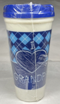 I Love Grandpa Plastic Tumbler With Lid Sealed 24oz - £6.68 GBP