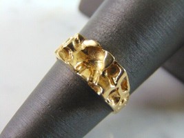 Womens Vintage Estate 10K Gold Nugget Ring 3.8g E2027 - £255.56 GBP