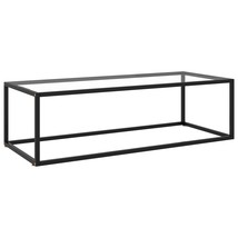 Coffee Table Black with Tempered Glass 120x50x35 cm - £57.87 GBP