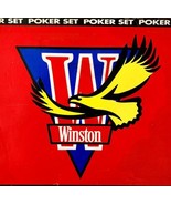 Winston Tobacco Poker Set 1993 Chips Decks w/Box Incomplete See Descript... - $54.66 CAD