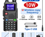 5RH 10W Air Band Walkie Talkie Wirless Copy Frequency Type-C Charger Upg... - $76.80