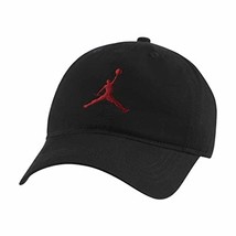Nike Jordan Boy&#39;s Curved Brim Adjustable Hat Black/Red 8-20 9A0570-023 - £19.57 GBP