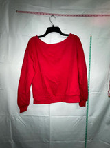 MSRP $60 Inc International Concepts Off-The-Shoulder Sweatshirt Red Size Small - £11.71 GBP