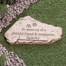 Personalized Pet Memorial Garden Stone NAME Dog Puppy Cat 3D Grave Marker Plaque - £32.25 GBP