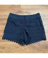 Ann Taylor LOFT Navy Lace Eyelet Riviera Shorts Womens Size 2 Embroidered - £22.21 GBP